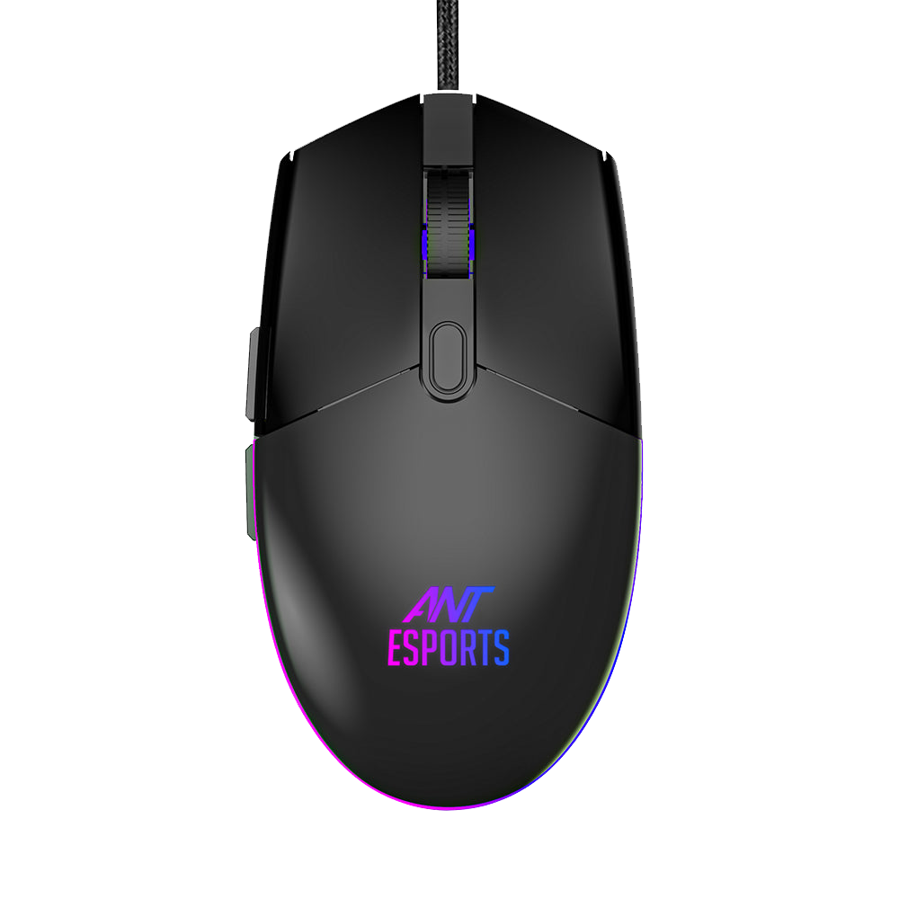 ANT ESPORTS GM60 WIRED OPTICAL GAMING MOUSE - BLACK