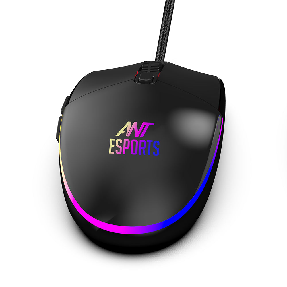 ANT ESPORTS GM60 WIRED OPTICAL GAMING MOUSE - BLACK