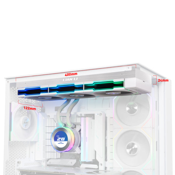 LIAN LI HYDROSHIFT II LCD-C 360CL WHITE RGB CPU LIQUID COOLER (G89.GHS2LCD36RW.IN)