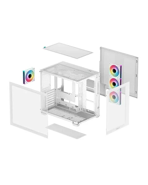 DEEPCOOL CG530 4F WHITE ARGB ATX MID TOWER CASE