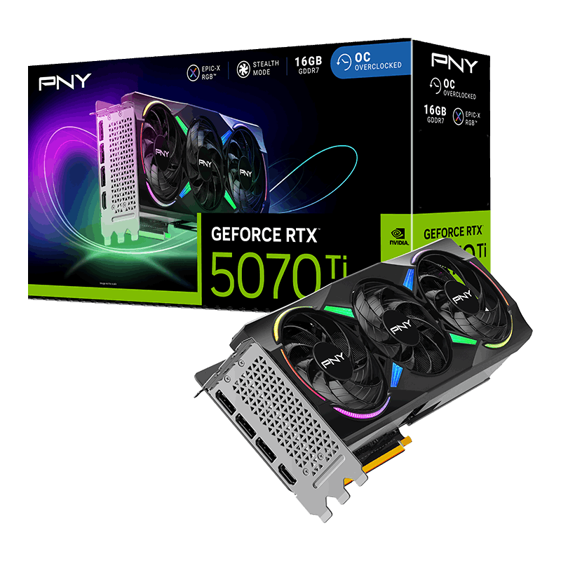 PNY GeForce RTX 5070 Ti OC 16GB GDDR7 Graphics Card