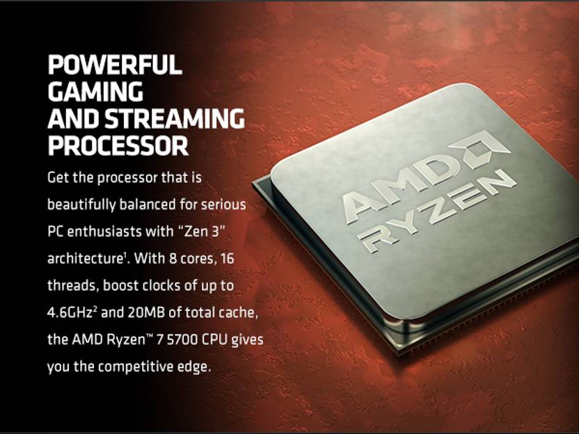 AMD RYZEN 7 5700 8 CORES UPTO 4.6 GHZ AM4 PROCESSOR