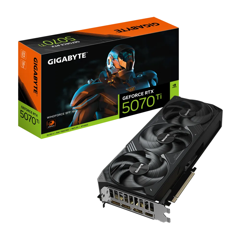 GIGABYTE GEFORCE RTX 5070 TI WINDFORCE 16GB GRAPHICS CARD