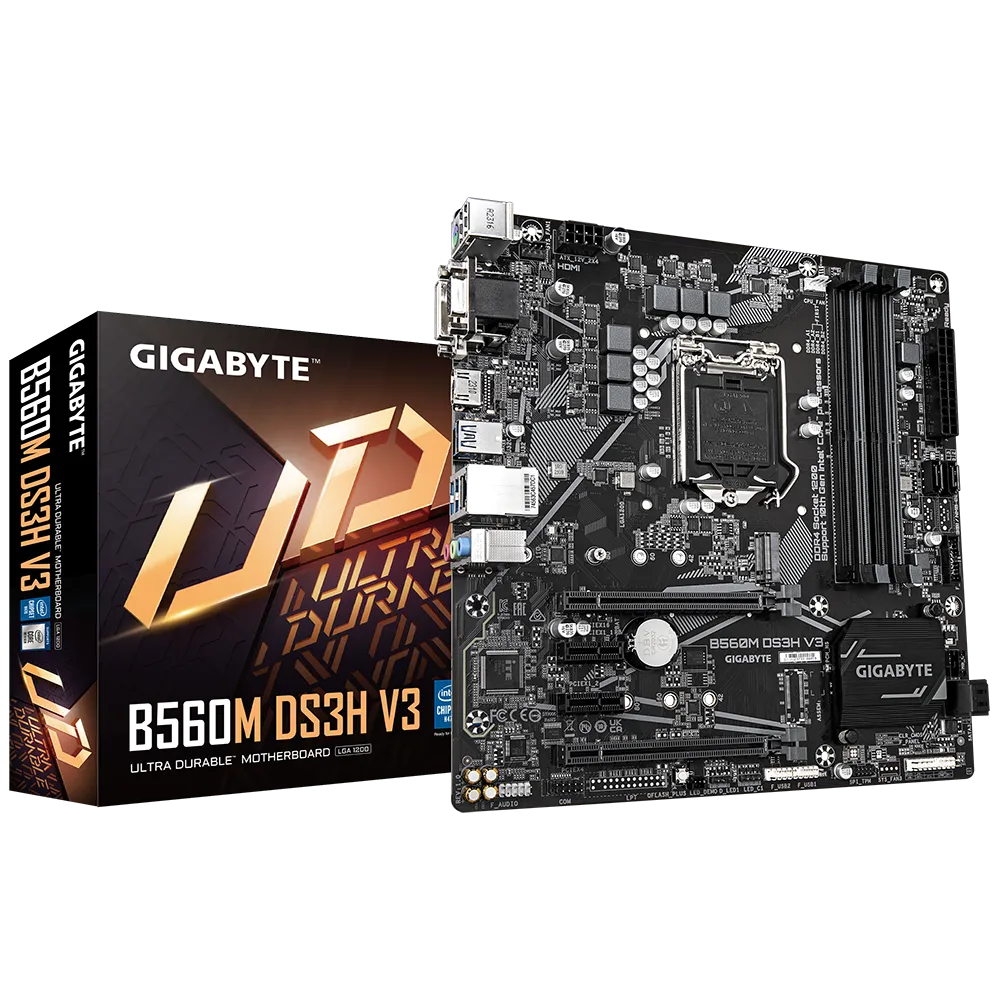 GIGABYTE B560M DS3H V3 MICRO ATX MOTHERBOARD
