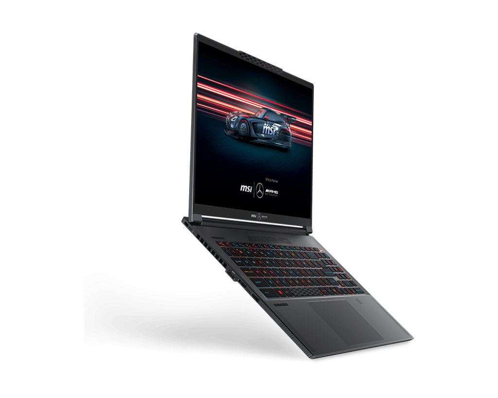 MSI STEALTH A16 MERCEDESAMG AI+ A3XWGG AMD RYZEN AI 9 HX 370 PROCESSOR 32GB 2TB SSD NVIDIA GEFORCE RTX 5070 LAPTOP GPU,GDDR7 8GB 16" 16:10 QHD+ (2560 X 1600) OLED, 240HZ STEALTH A16 AI+ MERCEDES-AMG MOTORSPORT GIFT PACK 2 YEAR WARRANTY TERM SELENITE GRAY
