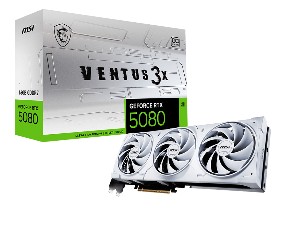 MSI GeForce RTX 5080 16G VENTUS 3X OC WHITE Graphics Cards