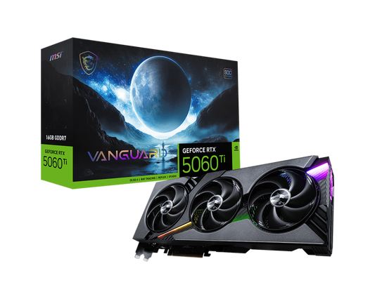 MSI GEFORCE RTX 5060 TI 16GB VANGUARD SOC GRAPHIC CARD