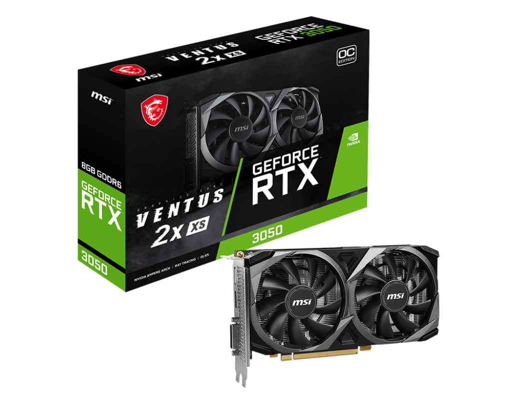 MSI GEFORCE RTX 3050 VENTUS 2X XS OC 8GB GDDR6 GRAPHIC CARD