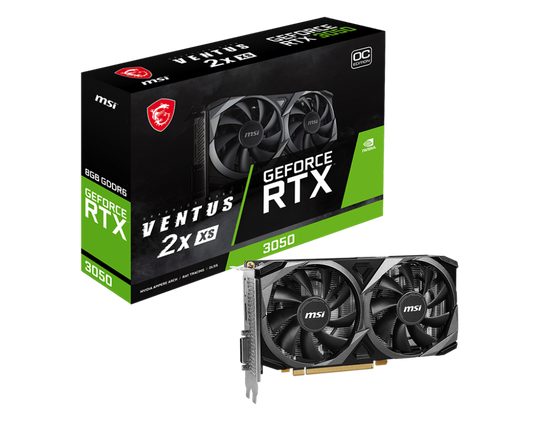 MSI GEFORCE RTX 3050 VENTUS 2X XS OC 8GB GDDR6 GRAPHIC CARD