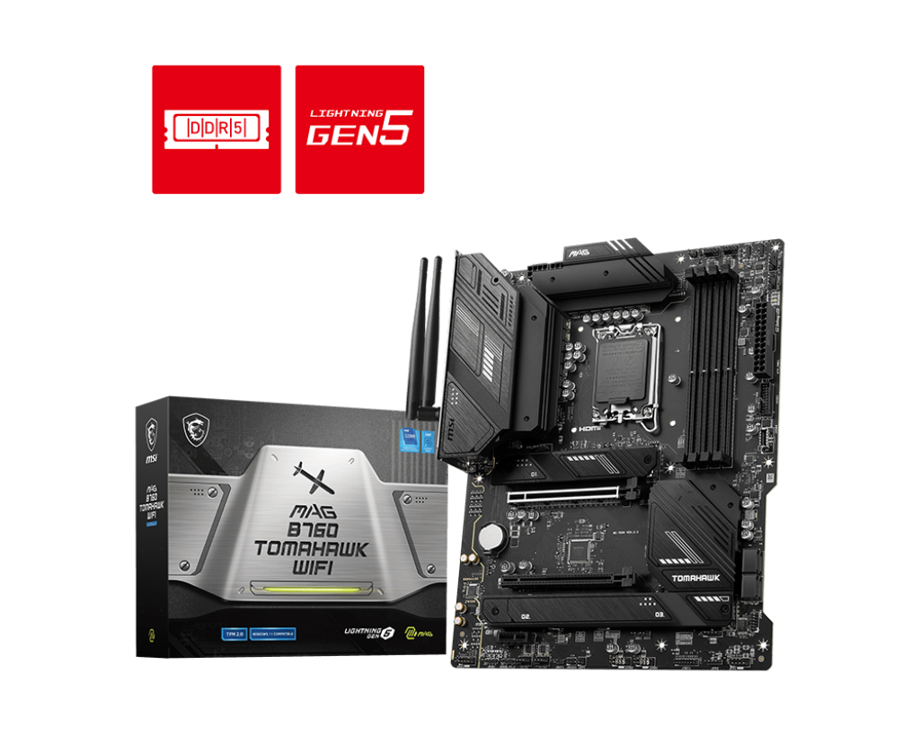 MSI MAG B760 TOMAHAWK WIFI DDR5 LGA1700 MOTHERBOARD