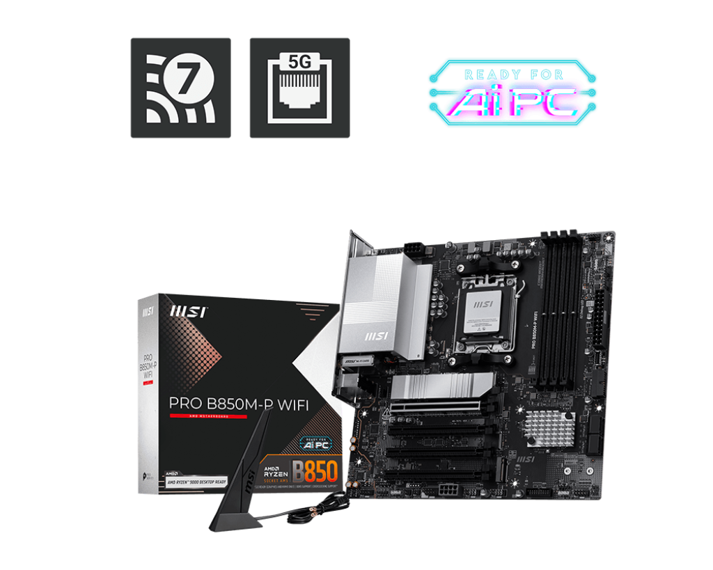 MSI PRO B850M-P WIFI DDR5 MOTHERBOARD