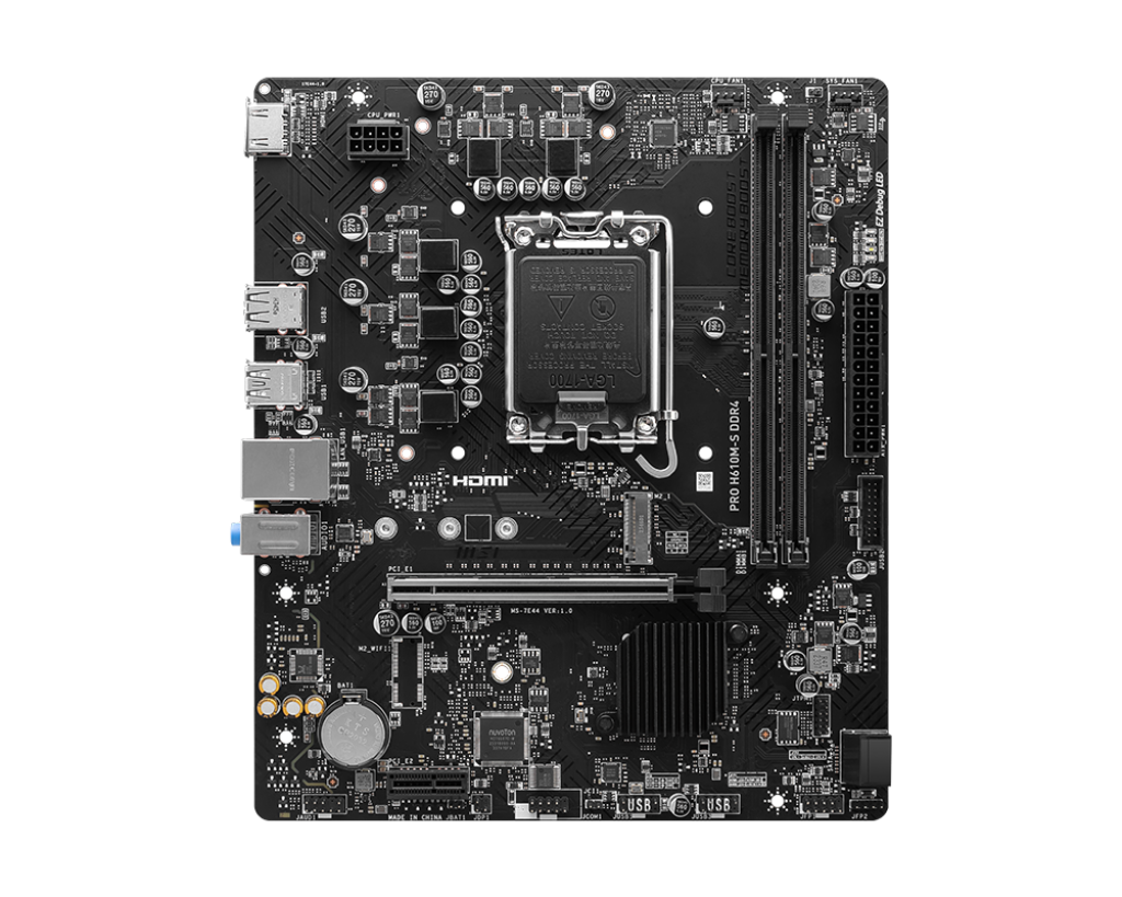 MSI PRO H610M-S DDR4 LGA1700 MICRO ATX MOTHERBOARD