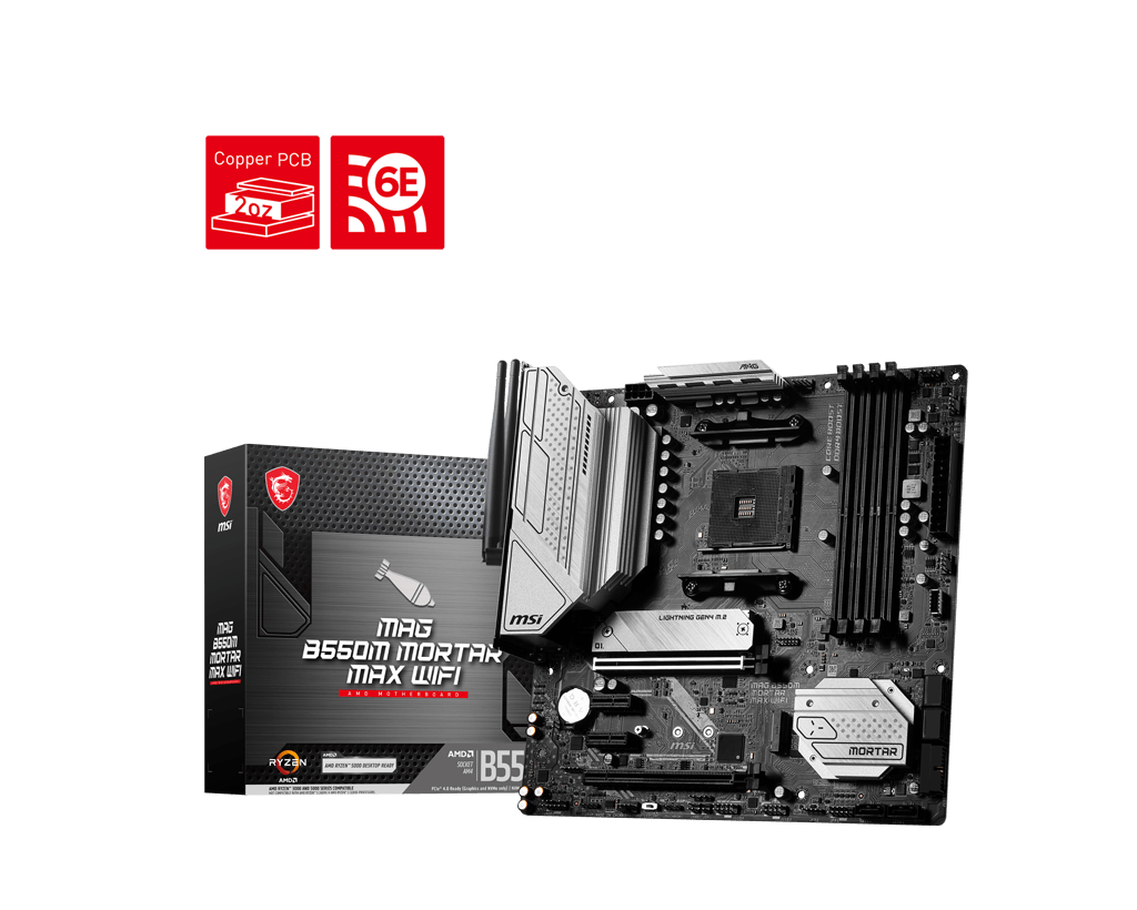 MSI MAG B550M MORTAR MAX WIFI AMD AM4 MOTHERBOARD