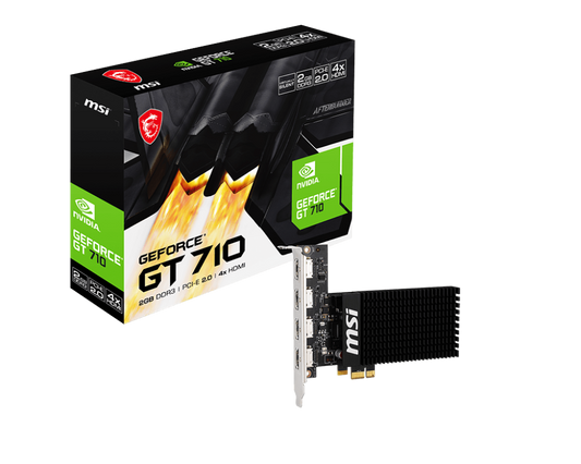 MSI GEFORCE GT 710 2GD3H 4HDMI GAMING GRAPHICS CARD