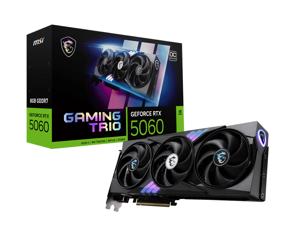 MSI GEFORCE RTX 5060 GAMING TRIO OC 8GB GRAPHIC CARD