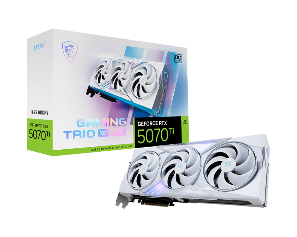 MSI GeForce RTX 5070 Ti 16G GAMING TRIO OC WHITE Graphics Cards