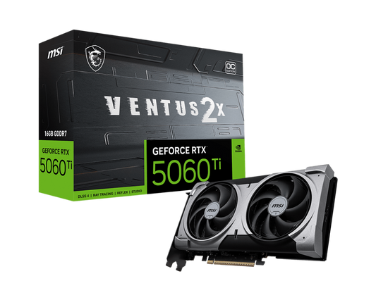 MSI GEFORCE RTX 5060 TI 16GB VENTUS 2X OC PLUS GRAPHIC CARD