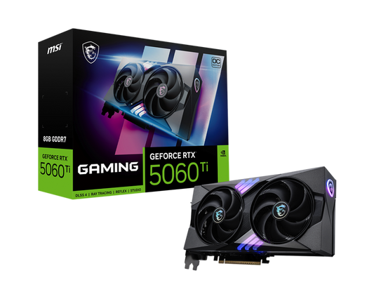 MSI GEFORCE RTX 5060 TI 8GB GAMING OC GRAPHIC CARD