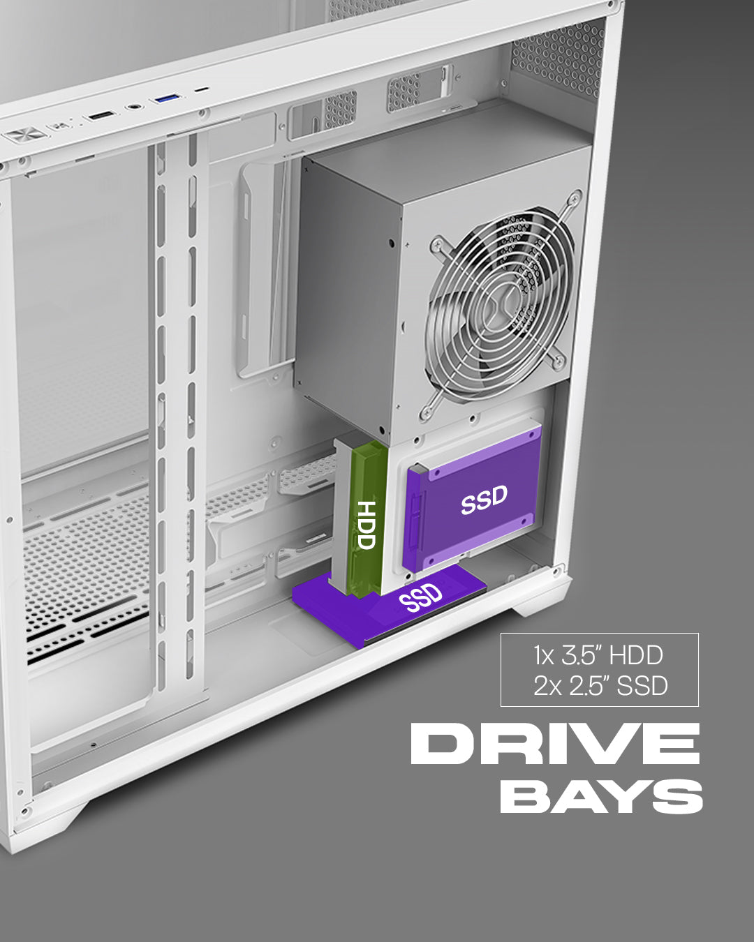 TAG Gamerz Orion Gaming Mid Tower Cabinet White