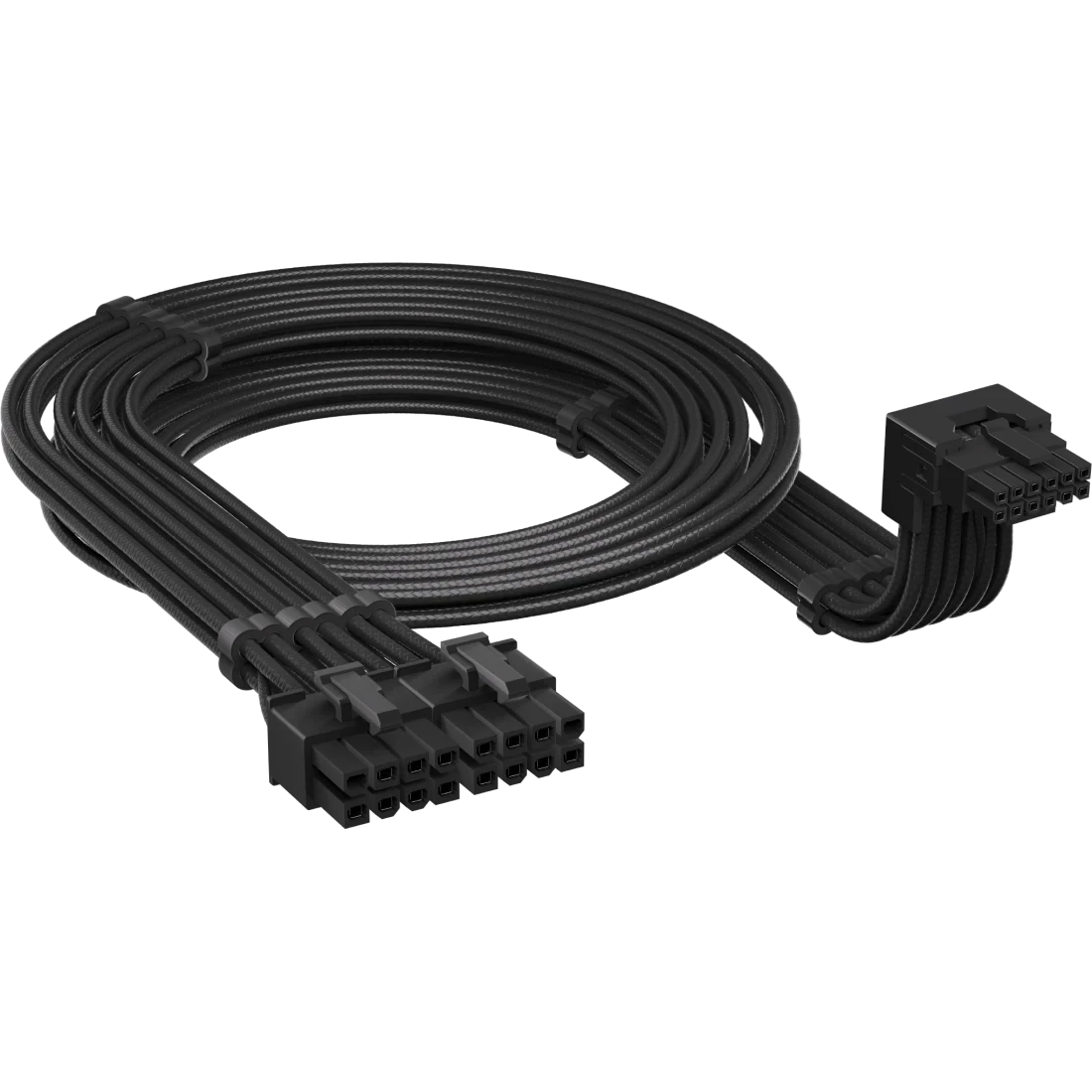 CORSAIR RIGHT ANGLED EMBOSSED 12VHPWR CABLE, TYPE-4, 650MM, BLACK, STYLE A