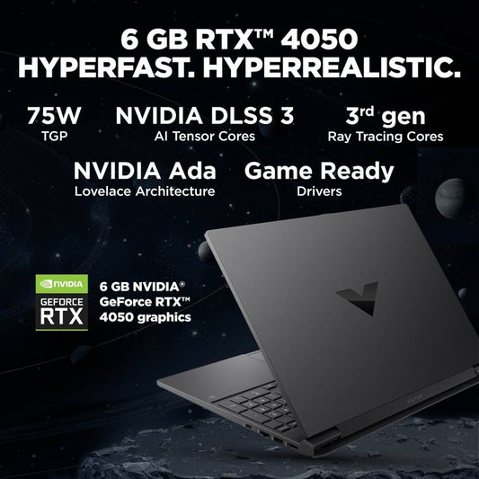 HP VICTUS INTEL CORE I5 13TH GEN 13420H - (16 GB/512 GB SSD/WINDOWS 11 HOME/6 GB GRAPHICS/NVIDIA GEFORCE RTX 4050/144 HZ) 15-FA2381TX GAMING LAPTOP