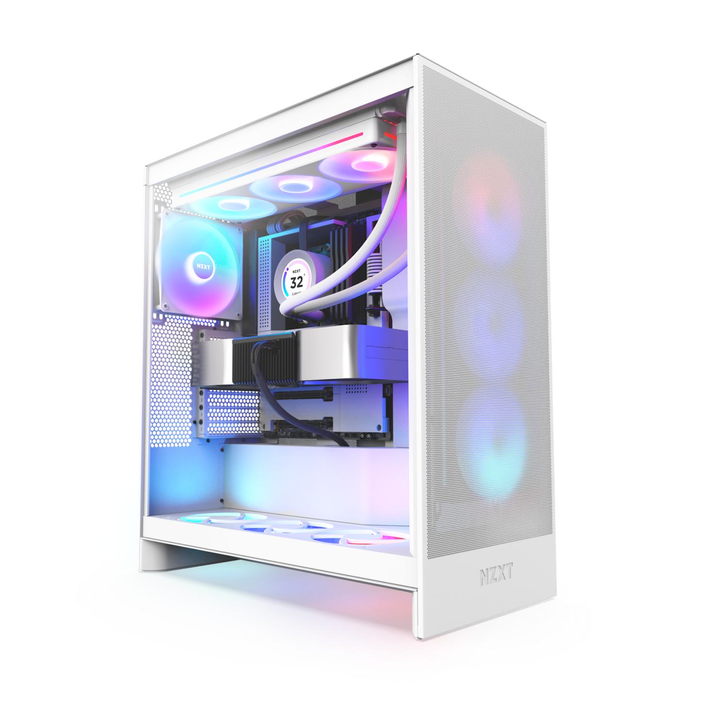 NZXT CHASSIS H SERIES H7 (2024) FLOW WITHOUT PSU WHITE COLOR- CM-H72FW-01