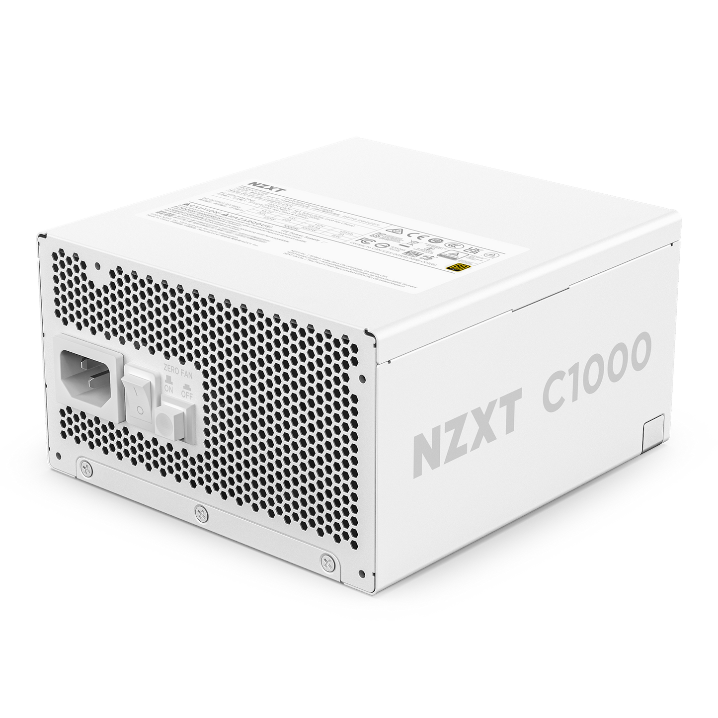 NZXT ATX 3.X 1000 WATT 80 PLUS GOLD FULLY MODULAR LOW-NOISE POWER SUPPLY, WHITE -PA-0G2BW-UK