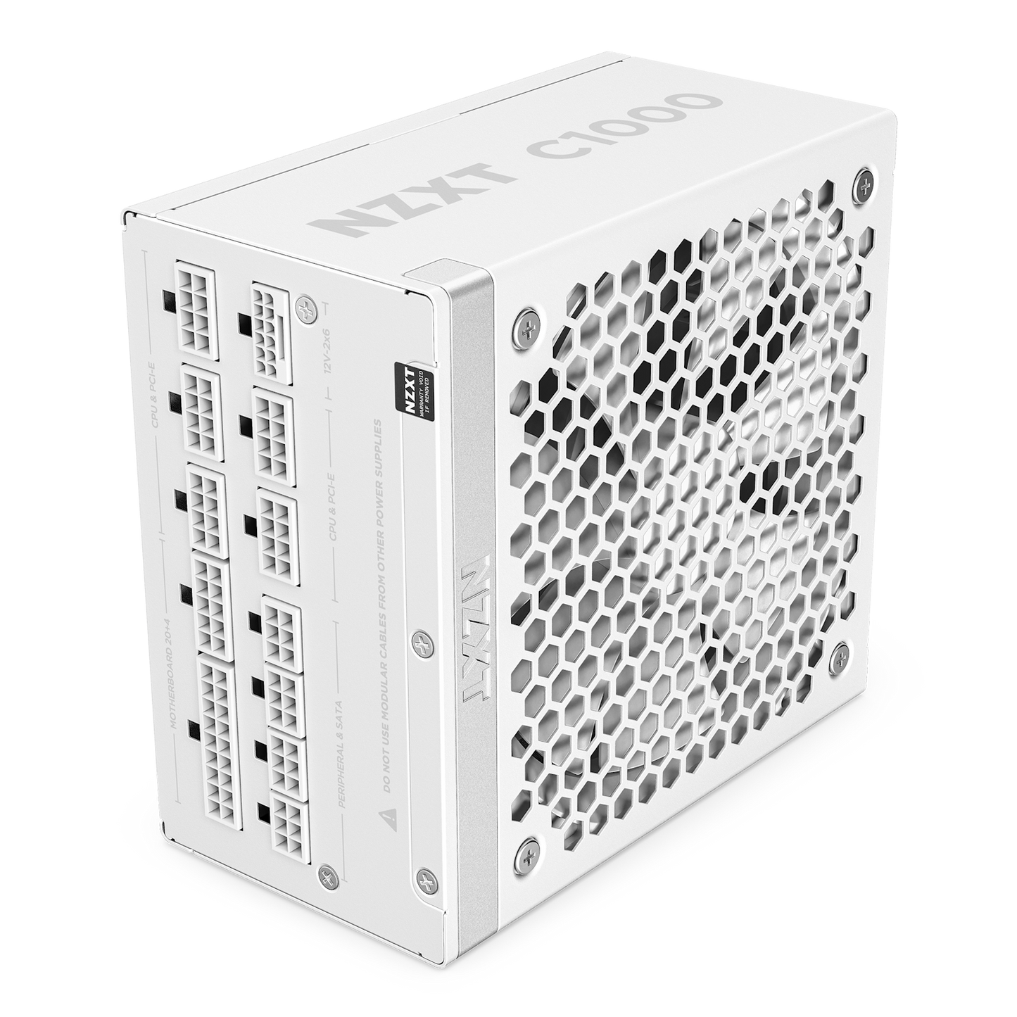 NZXT ATX 3.X 1000 WATT 80 PLUS GOLD FULLY MODULAR LOW-NOISE POWER SUPPLY, WHITE -PA-0G2BW-UK