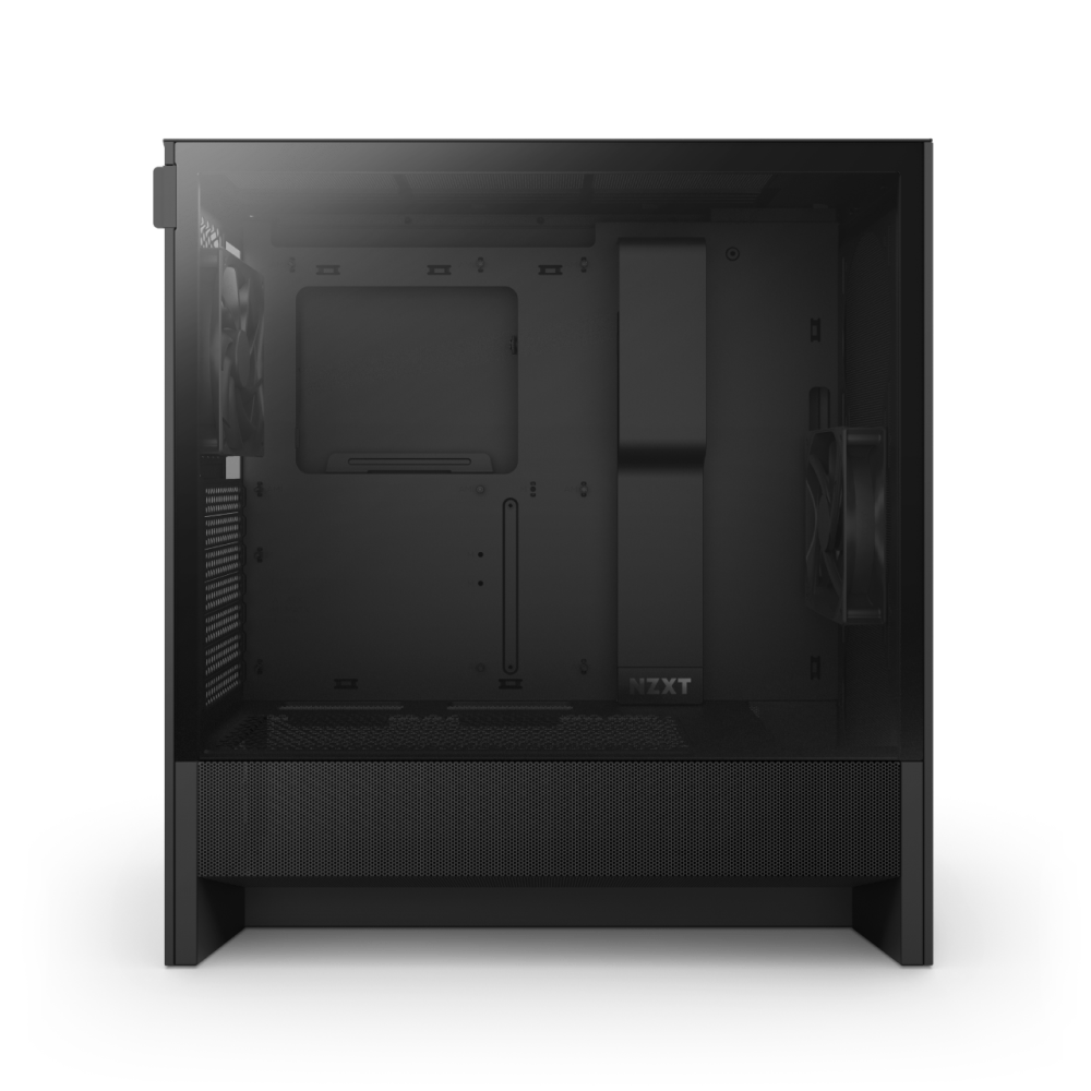 NZXT CHASSIS H5 FLOW (2024) COMPACT MID-TOWER ATX CASE - ALL BLACK - CC-H52FB-01