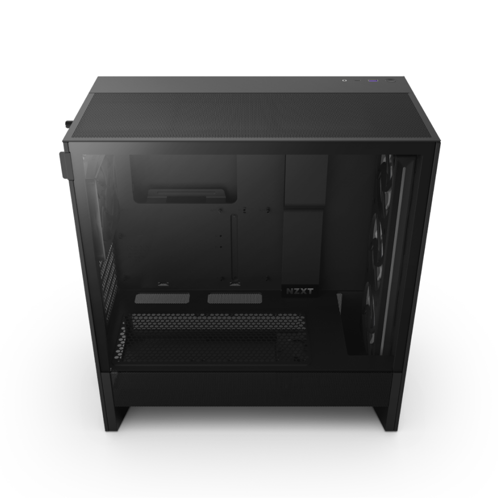 NZXT CHASSIS H5 FLOW RGB (2024) COMPACT MID-TOWER ATX CASE ALL BLACK - CC-H52FB-R1