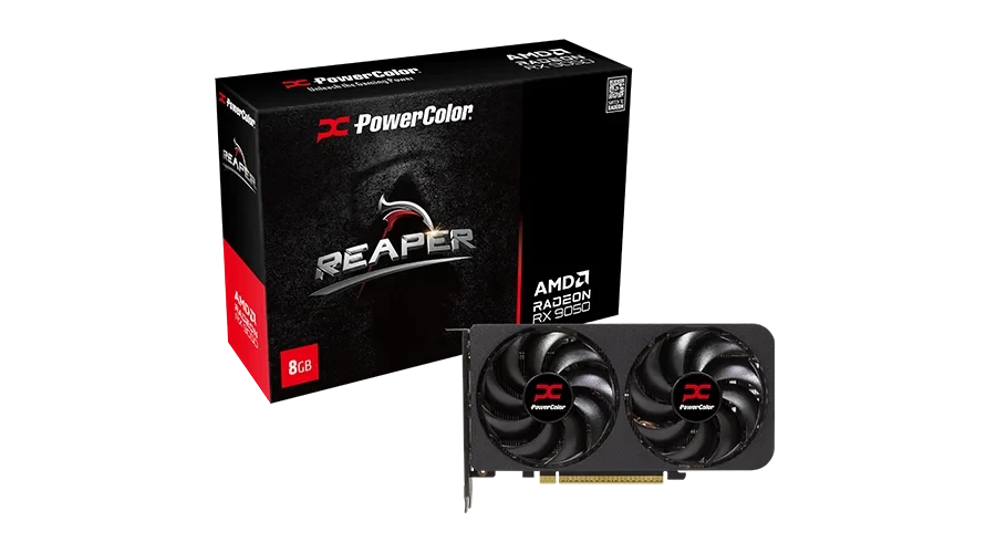 PowerColor Reaper AMD Radeon RX 9050 8GB GDDR6 Graphics Card
