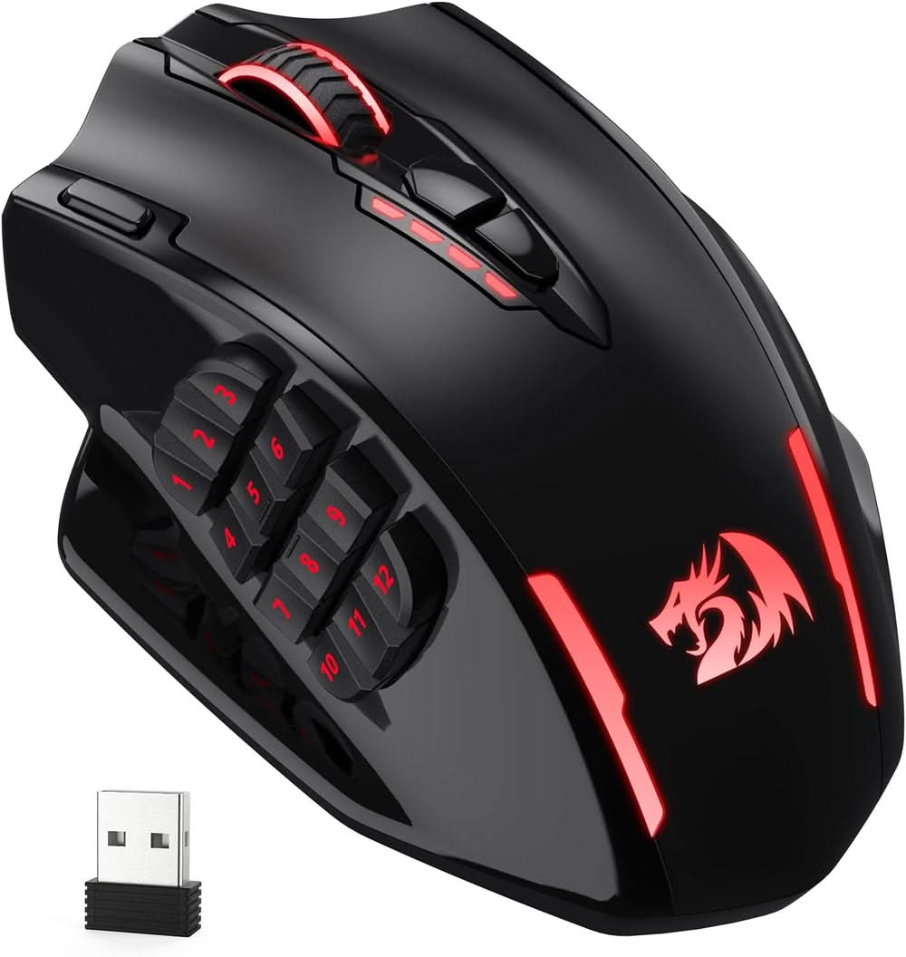 REDRAGON M913 IMPACT ELITE (WIRED/WIRELESS) GAMING RGB MOUSE BLACK