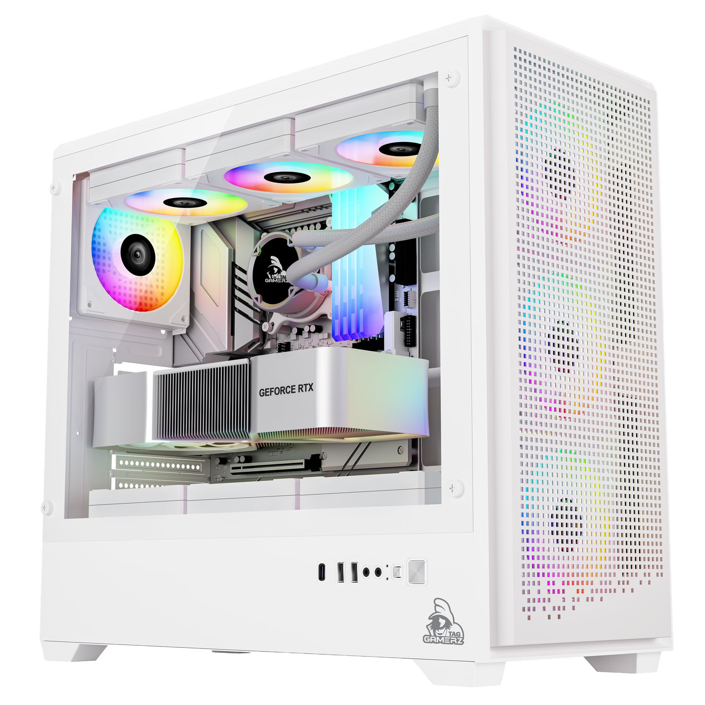 TAG Gamerz Nebula Gaming Mid Tower Cabinet White