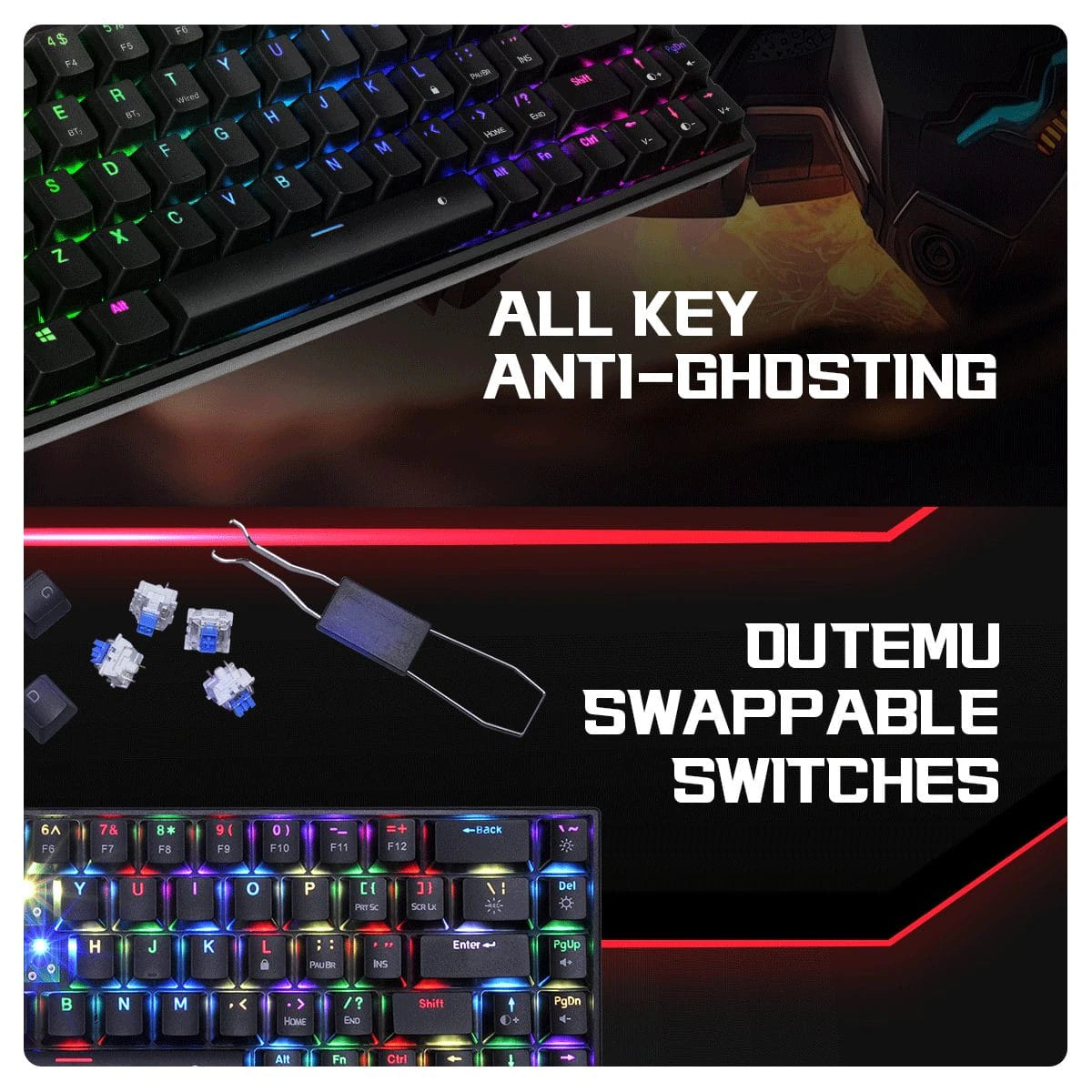 COSMIC BYTE CB-GK-40 ARTEMIS (BLACK) GAMING KEYBOARD