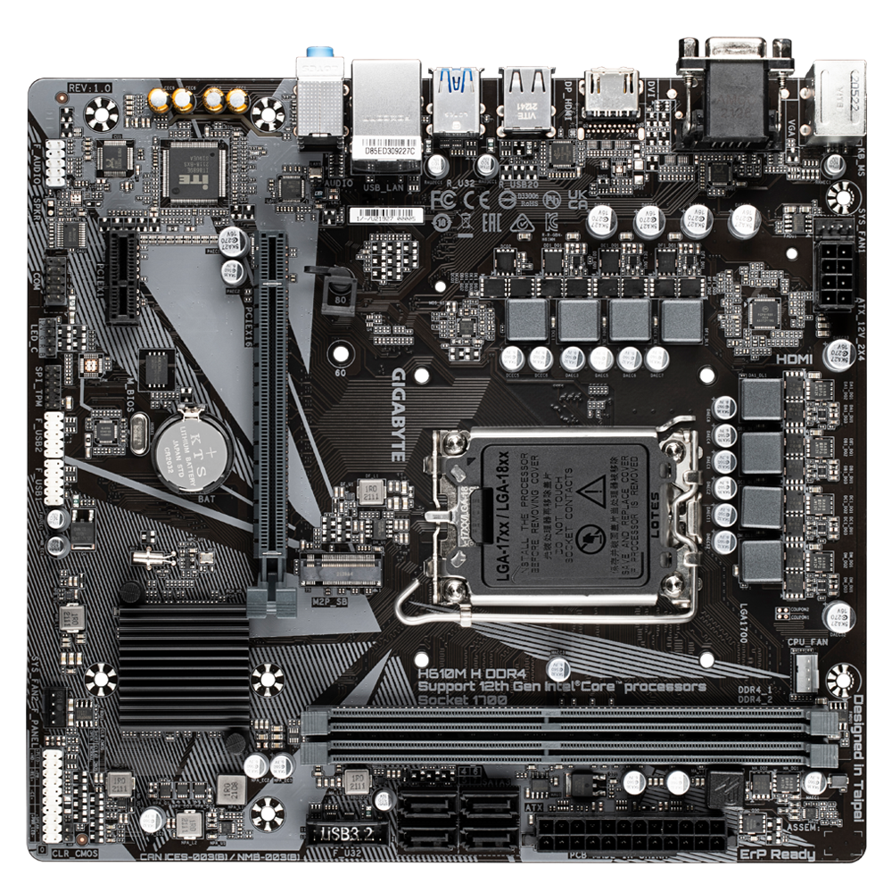 GIGABYTE H610M H WIFI DDR4 MOTHERBOARD