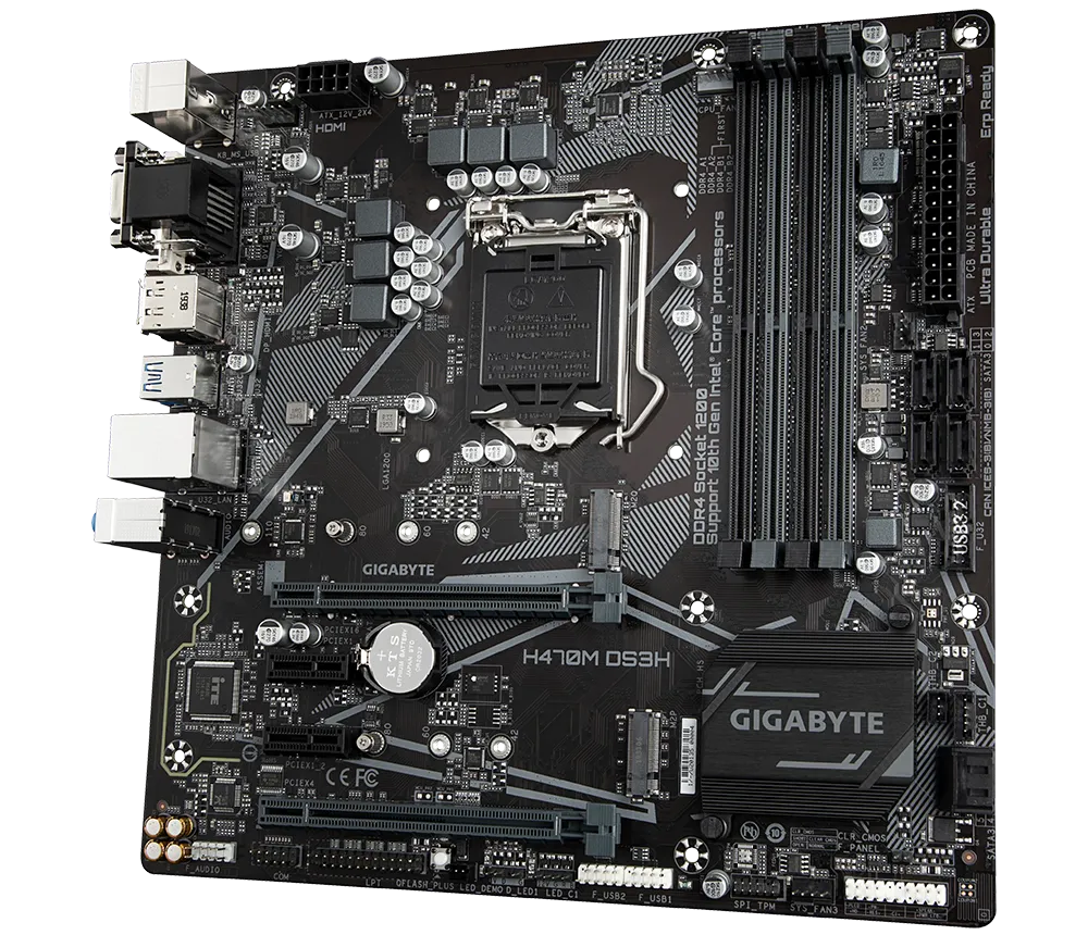 GIGABYTE GA-H470M-DS3H INTEL LGA1200 MOTHERBOARD