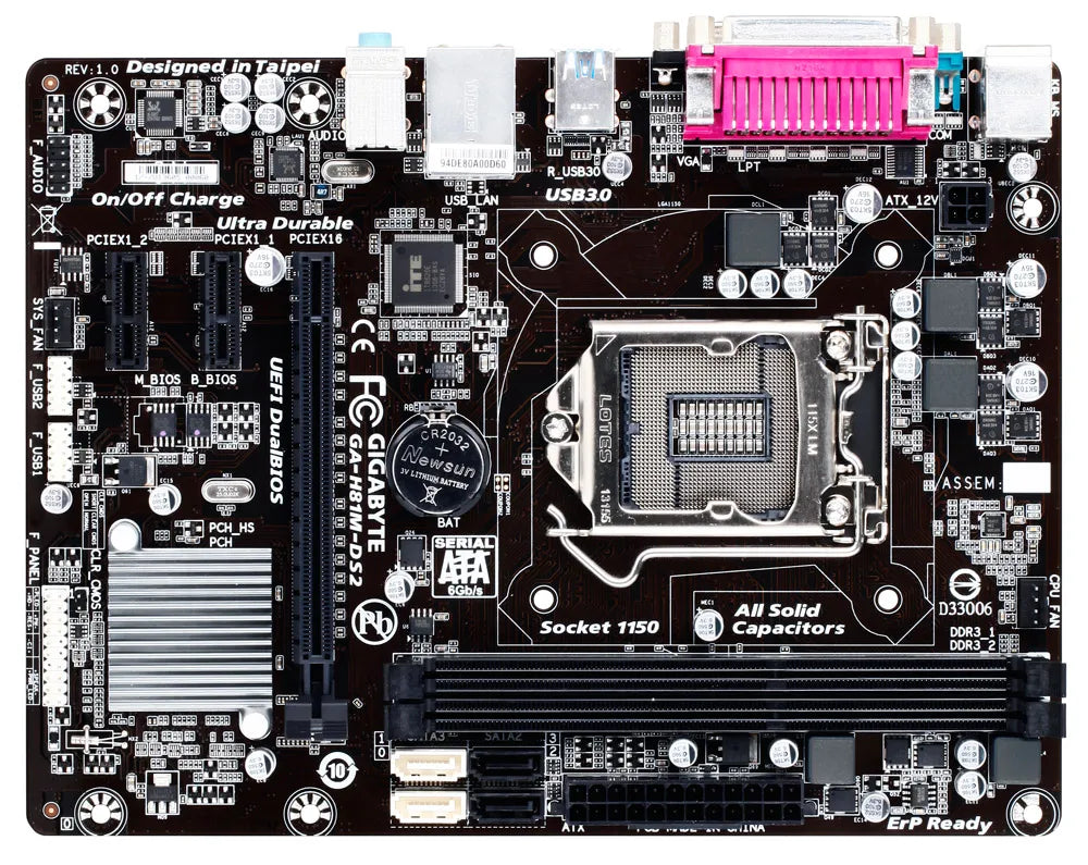 GIGABYTE GA-H81M-DS2 INTEL LGA1150 MOTHERBOARD