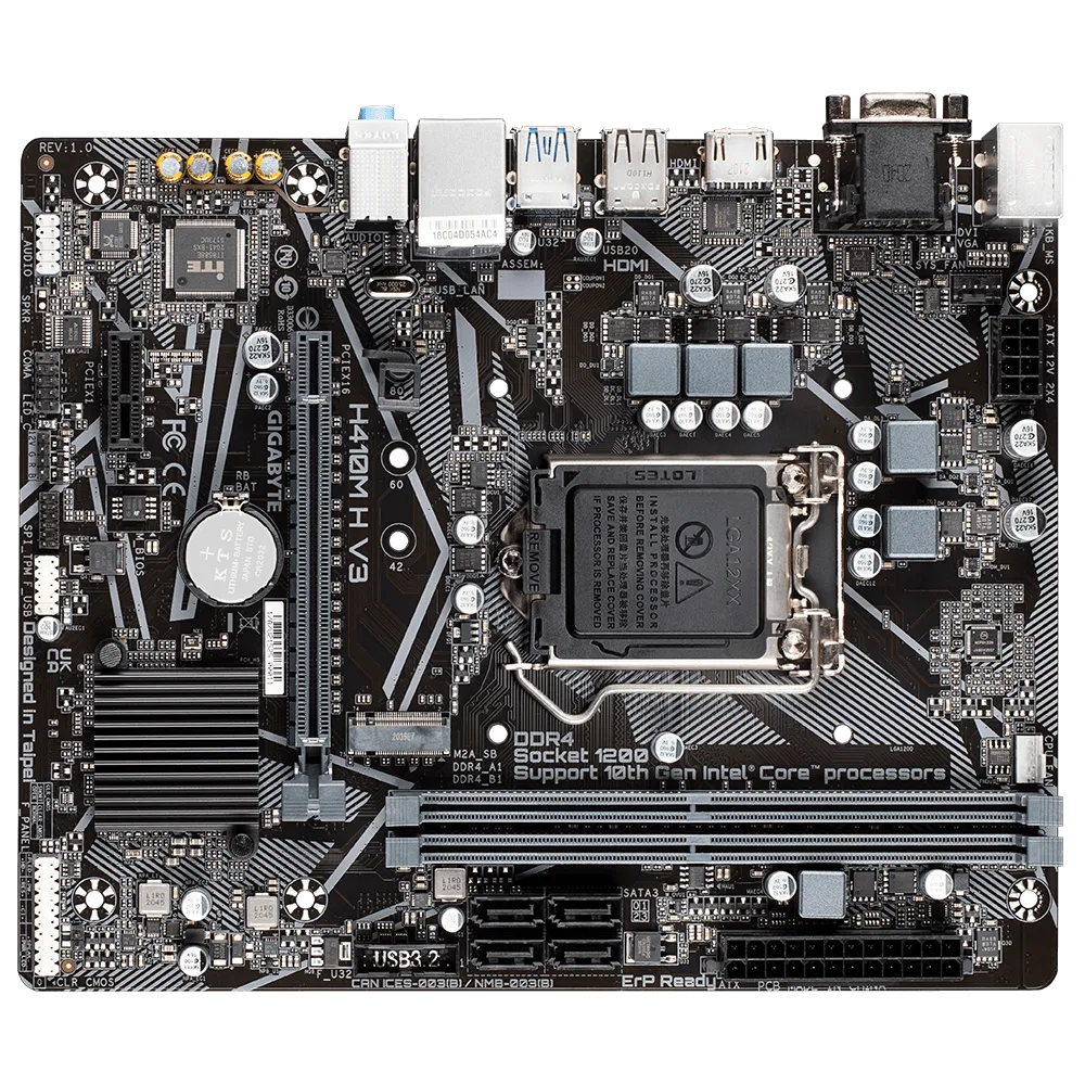 GIGABYTE GA-H410M-H V3 INTEL LGA1200 MOTHERBOARD