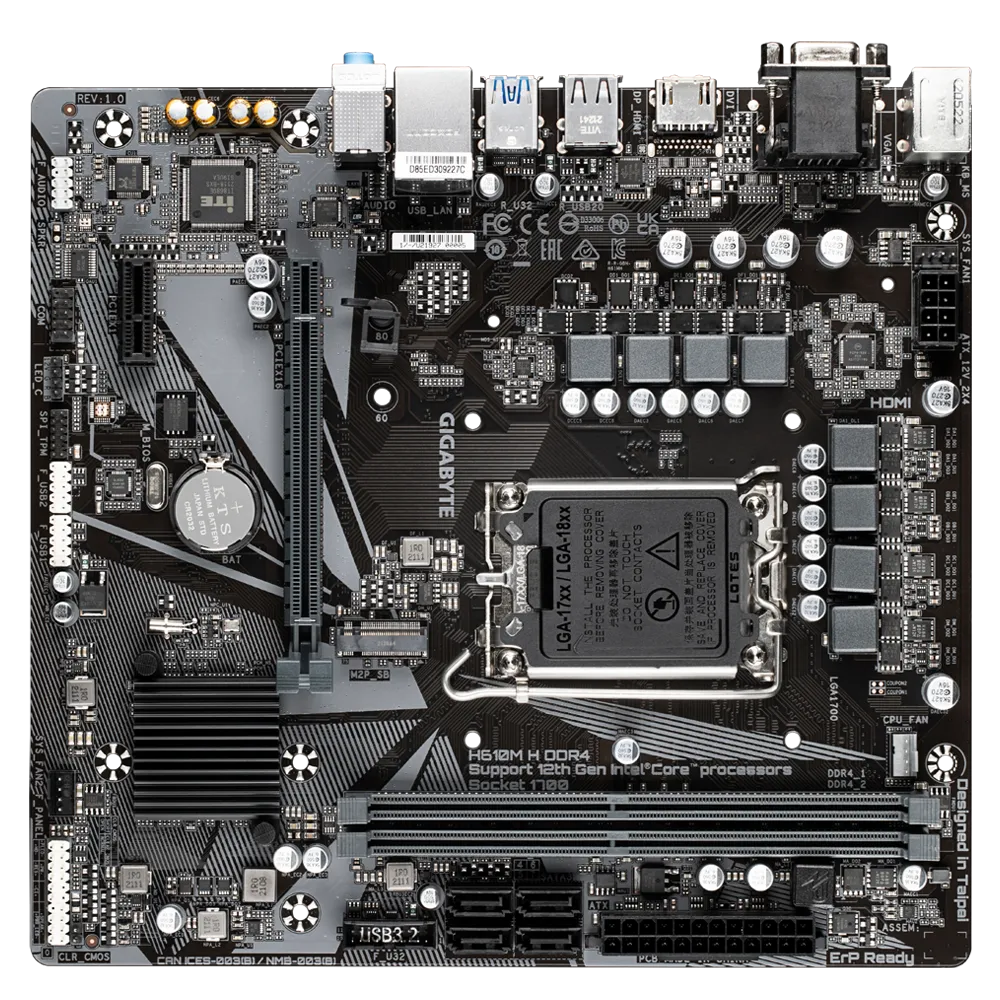GIGABYTE H610M H WIFI DDR4 MOTHERBOARD