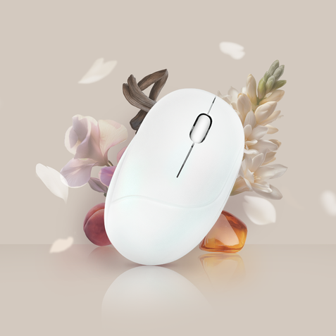 ASUS Fragrance Mouse MD101-IW With Unique refillable fragrance design, Up to 2400DPI Resolution