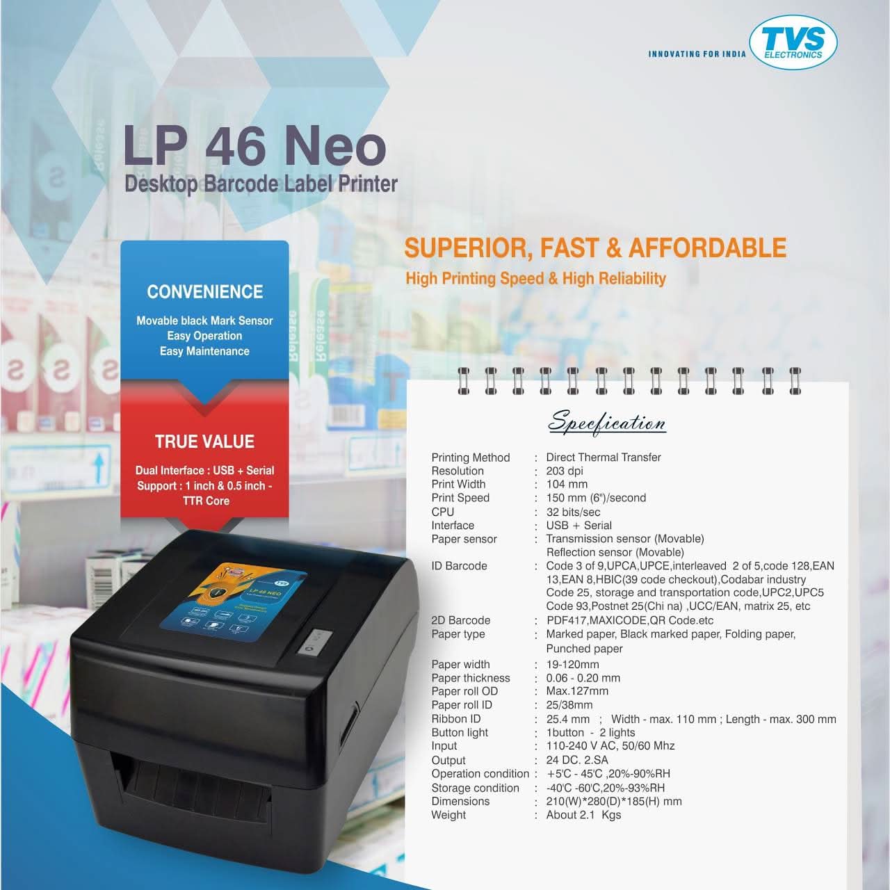PRN-TVS-LP-46-NEO
