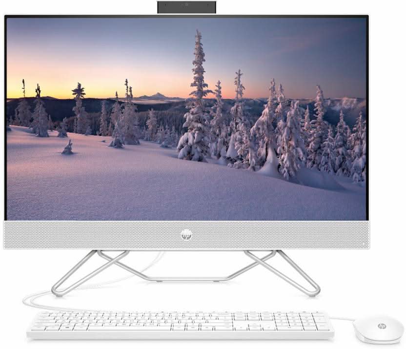 HP ALL-IN-ONE RYZEN 3 DUAL CORE (8 GB DDR4/1 TB/256 GB SSD/WINDOWS 11 HOME/AMD RADEON GRAPHICS/23.8 INCH SCREEN/24-CB0789IN) WITH MS OFFICE (SNOW WHITE, 419 MM X 540.6 MM X 183.7 MM, 5.37 KG)