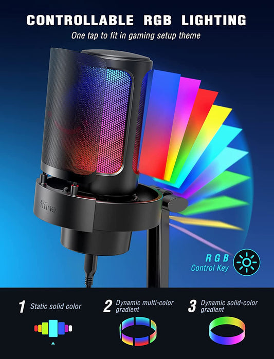 FIFINE AMPLIGAME - A8 USB GAMING MICROPHONE BLACK