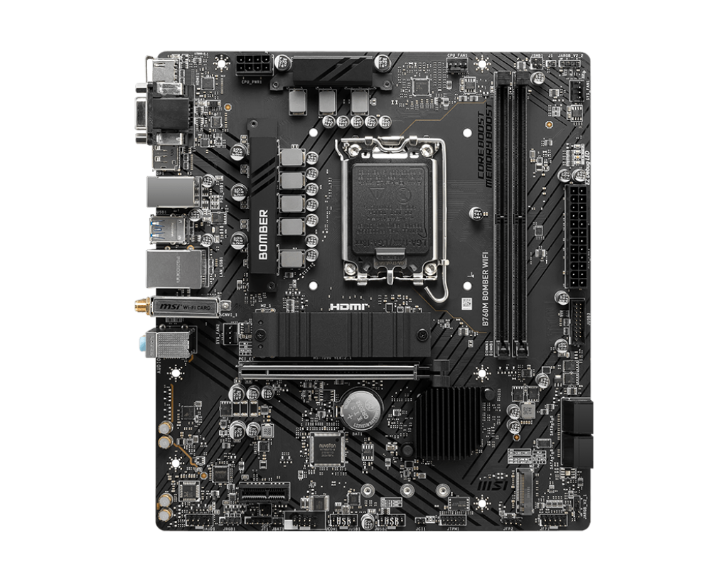 MSI B760M BOMBER WIFI INTEL LGA1700 DDR5 MOTHERBOARD