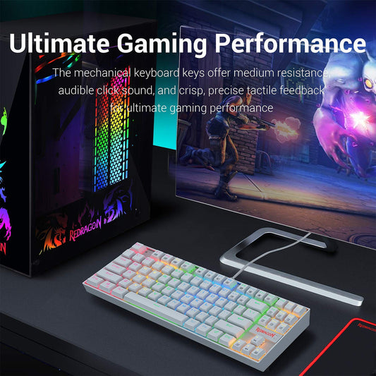 REDRAGON K552-RGB KUMARA USB RGB GAMING KEYBOARD WHITE
