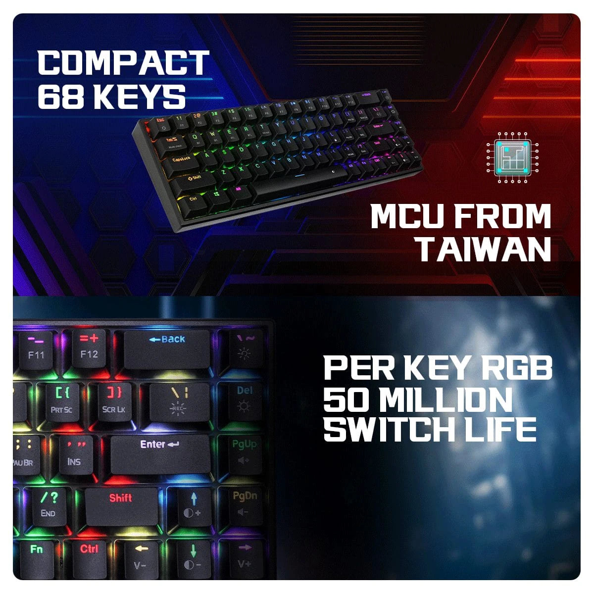 COSMIC BYTE CB-GK-40 ARTEMIS (BLACK) GAMING KEYBOARD