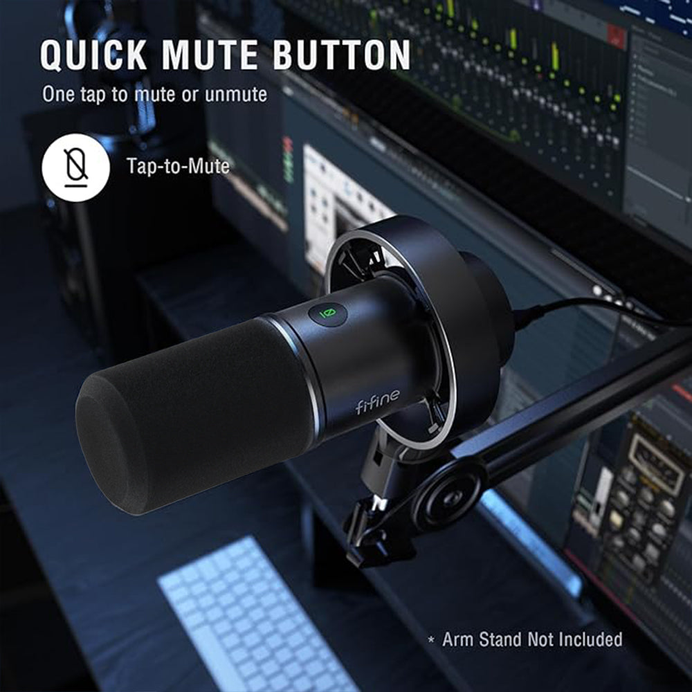 FIFINE AMPLITANK - K688 DYNAMIC USB MICROPHONE (BLACK MIC)