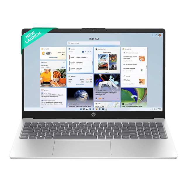 HP 15-FC0499AU 15.6 Inch FHD Laptop, AMD Ryzen 3 7320U, 8GB RAM, 512GB SSD, Windows 11 Home, Microsoft Office 2024, Silver