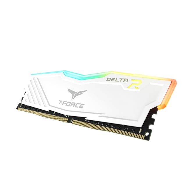 TEAMGROUP T-FORCE DELTA RGB 16GB (8GBX2) DDR4 3200MHZ DESKTOP RAM (WHITE) TF4D416G3200HC16FDC01