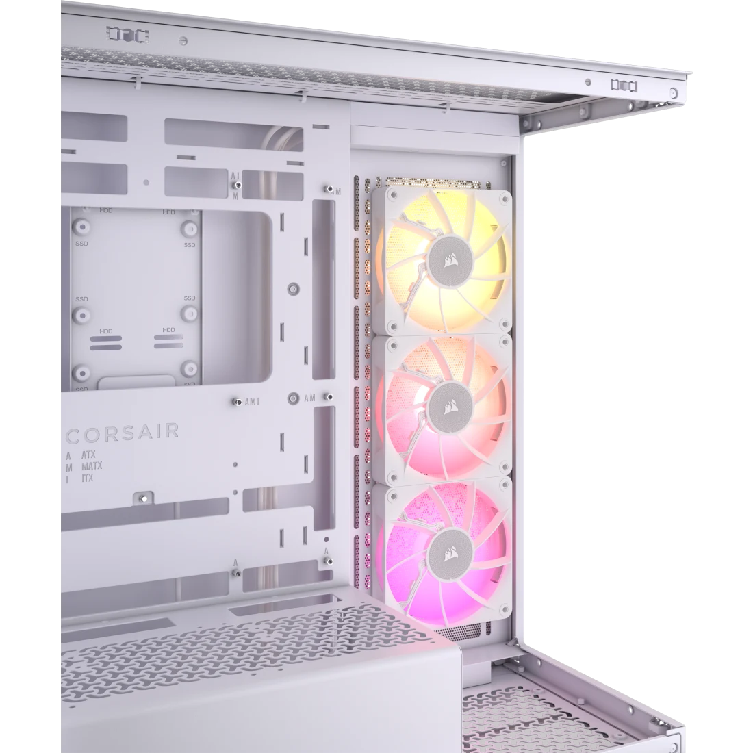 CORSAIR ICUE LINK 3500X RGB TEMPERED GLASS MID-TOWER, WHITE